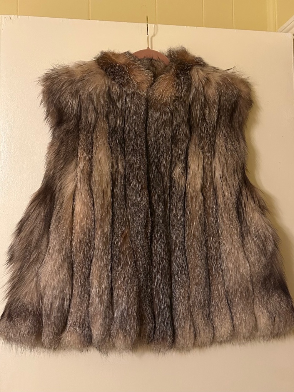 Vintage Marvin Richards REAL Crystal Fox Fur Vest – Pristine & Frosted Size 2X